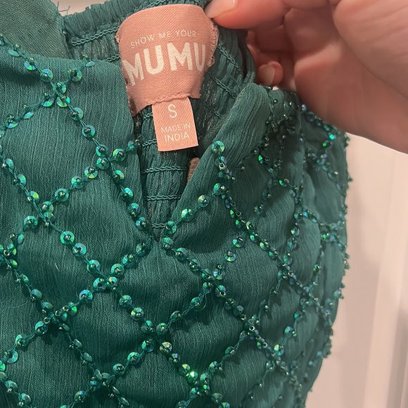 Show me your mumu emerald green cocktail dress. - Picture 4 of 4